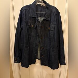 Jessica London jean jacket size 20 W Blue denim classic style- brand new -